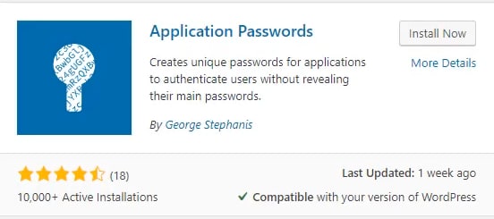 Installing Application Passwords Plugin - WordPress Python